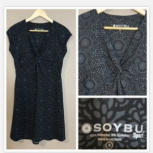 Soybu Everywear Yoga Workout Dress Women's Size Black Gray Hiking Travel Small